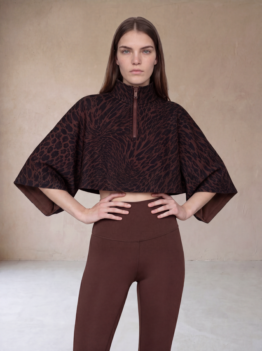 Sun Cape in leopard print